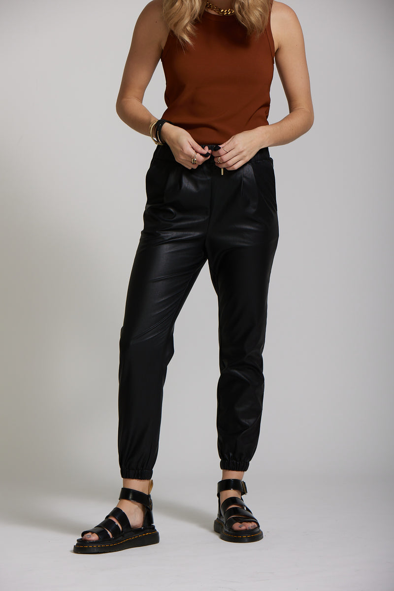 Pu Lounge Pant Black Stitch Ministry